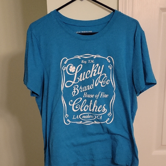 Lucky Brand Tops - Lucky Brand Blue Graphic T-Shirt SZ: XL